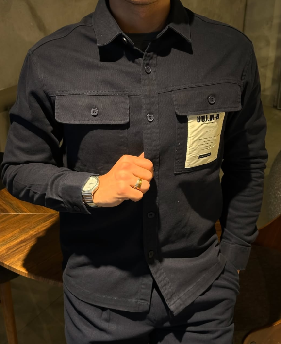 рубашка джинсовая черная