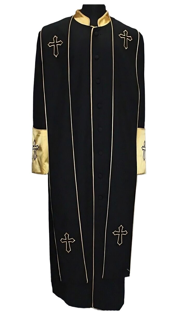 Robe religieuse noire élégante