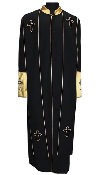 Robe religieuse noire élégante