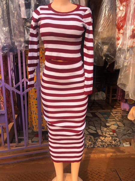 Robe rayée élégante