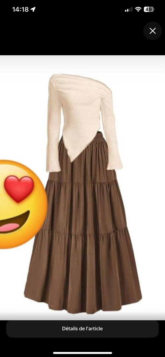 Robe élégante asymétrique