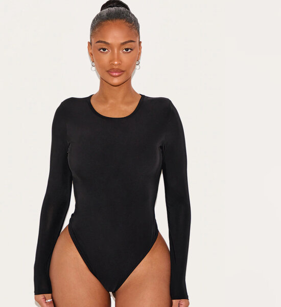 Body noir manches longues