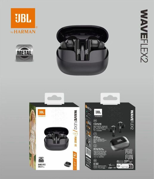 Écouteurs JBL Wave Flex 2 Noir