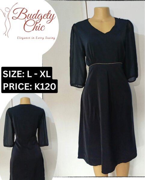 Chic women's dress color black size: l-xl
