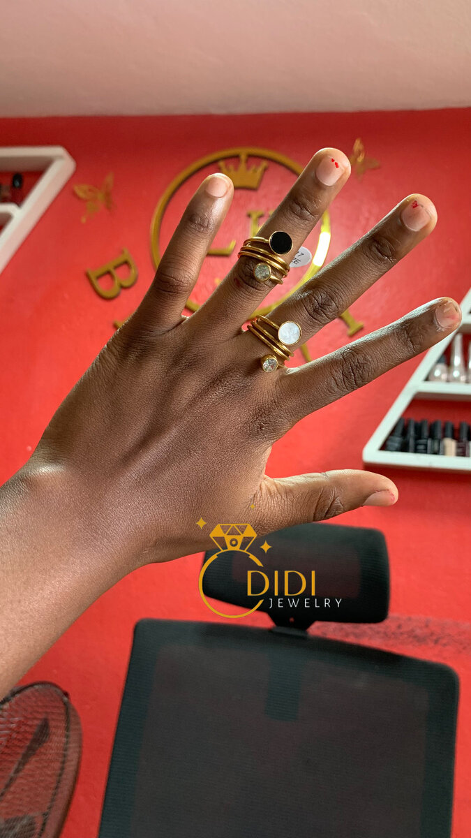 Bagues en or élégantes en perles