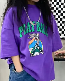 Фиолетовая футболка 4-12л