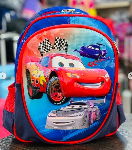 Backpack with Cars Print
