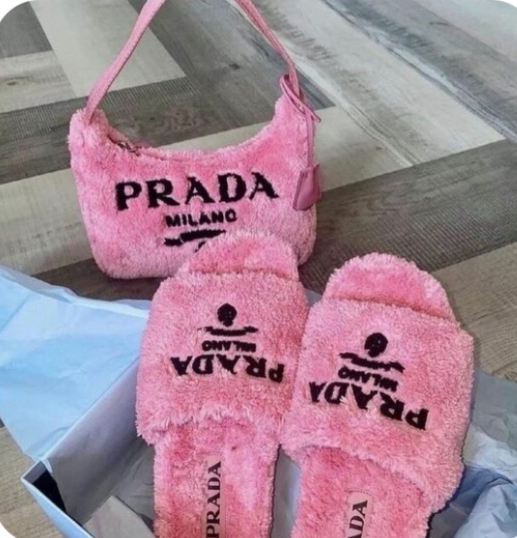 Prada slippers & bag