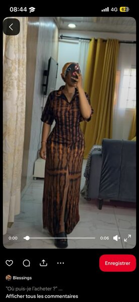 Robe longue à carreaux