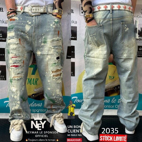 Jeans homme usés tendance