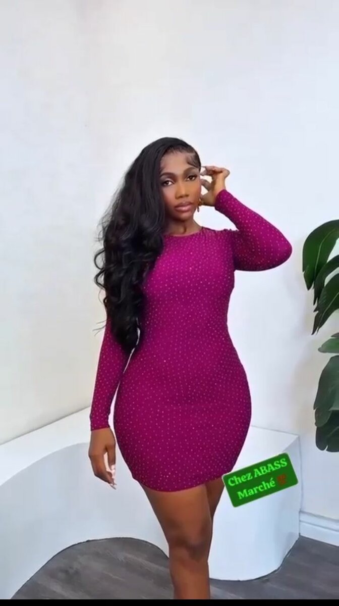 Robe moulante paillettes