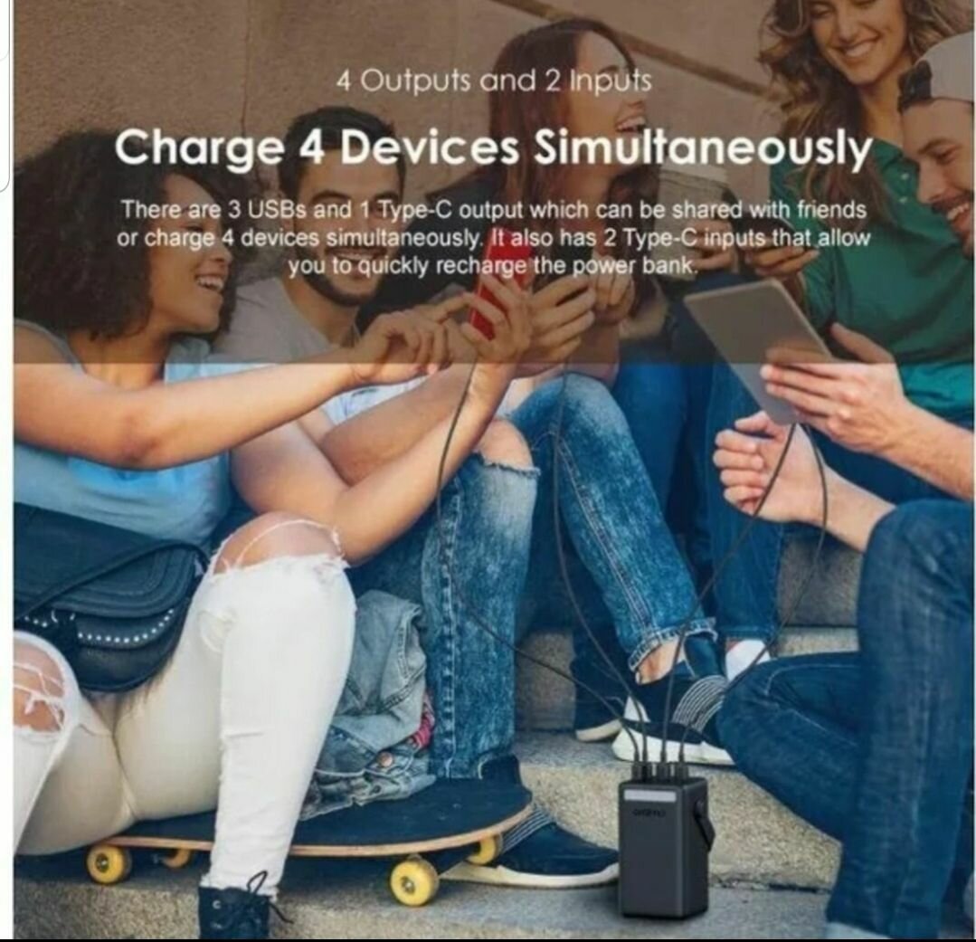 Power Bank oraimo 50000mAh - 22W - 5 Appareils simultané