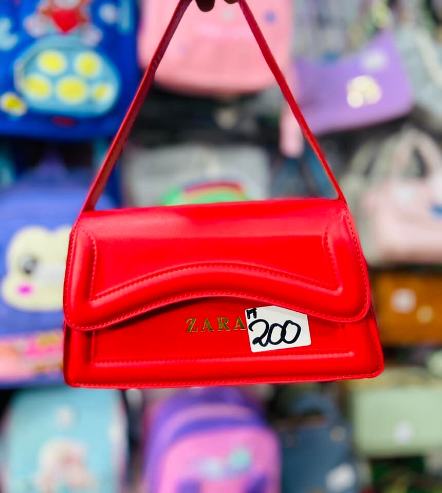 Ladies fancy hand bags red