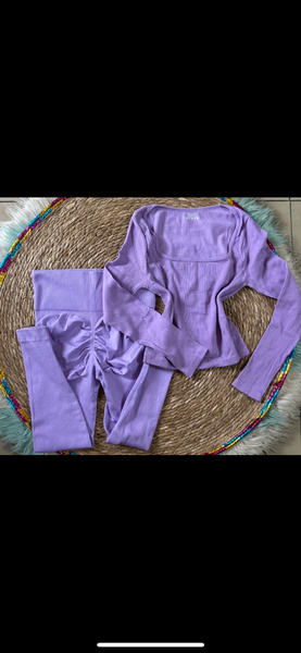 Tenue de sport violet femme