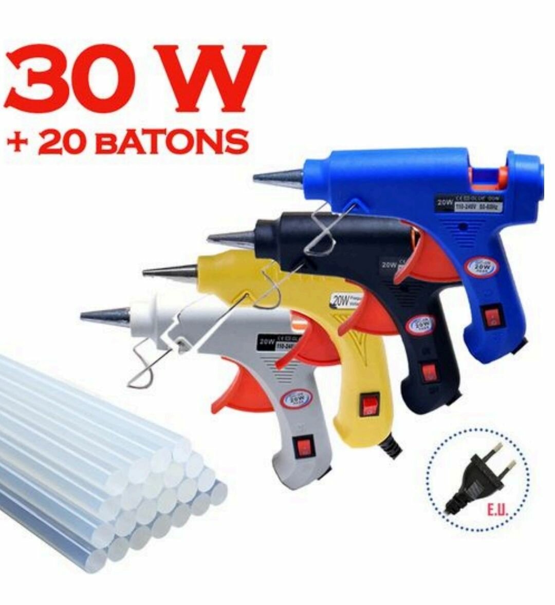 Pistolet 20W + 10 bâtons