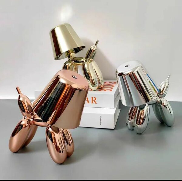 Beautiful puppy lamp 3 colors metal unique body unique