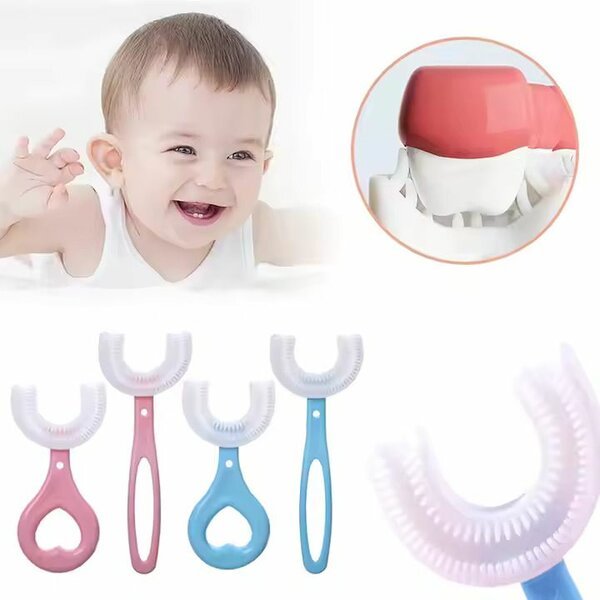360° U-Shaped Silicone Baby Toothbrush