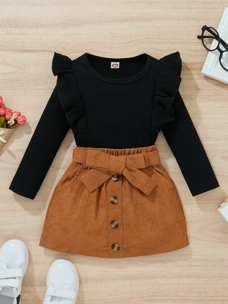 Robe Élegante Fille à Volants