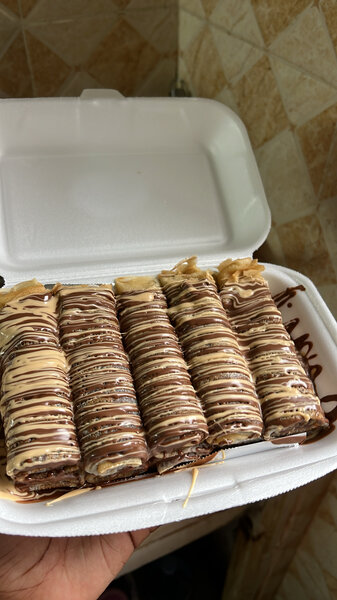 Crêpes aux deux chocolats