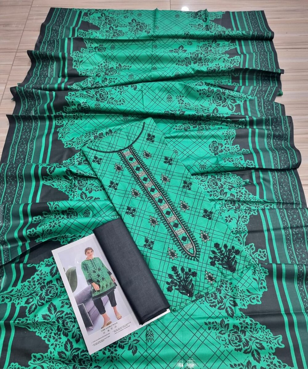 Printed lawn suit