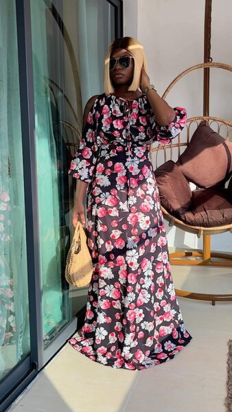 Robe maxi florale élégante