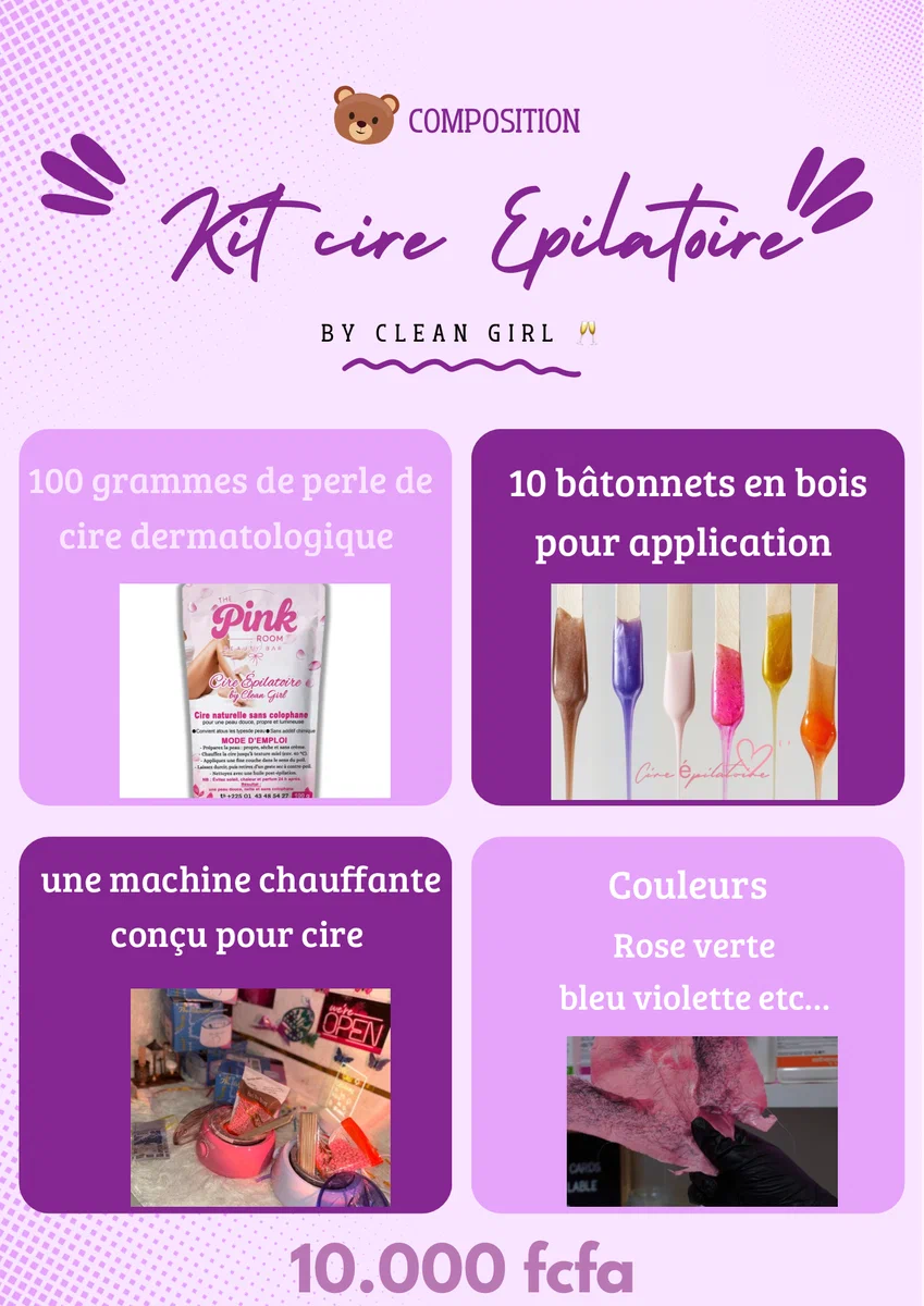 Kit cire épilatoire