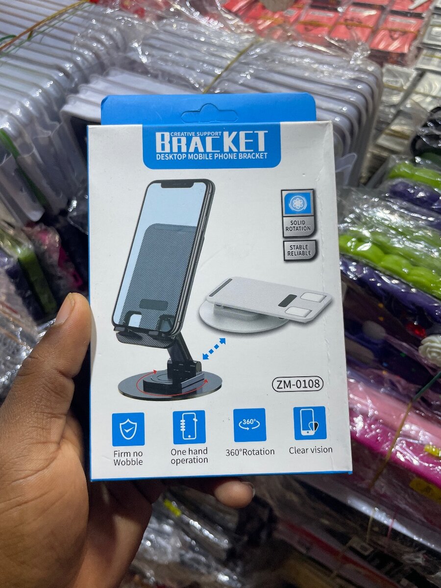 Support Téléphone Bureau Rotatif