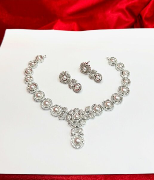American Diamond 1 karat Necklace set