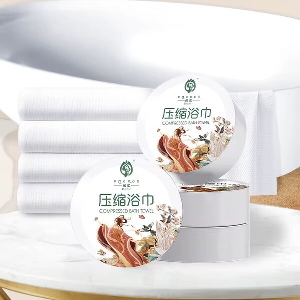 Lot de 4 serviettes compressée