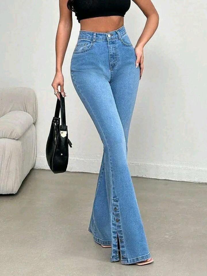 Jeans évasés taille haute