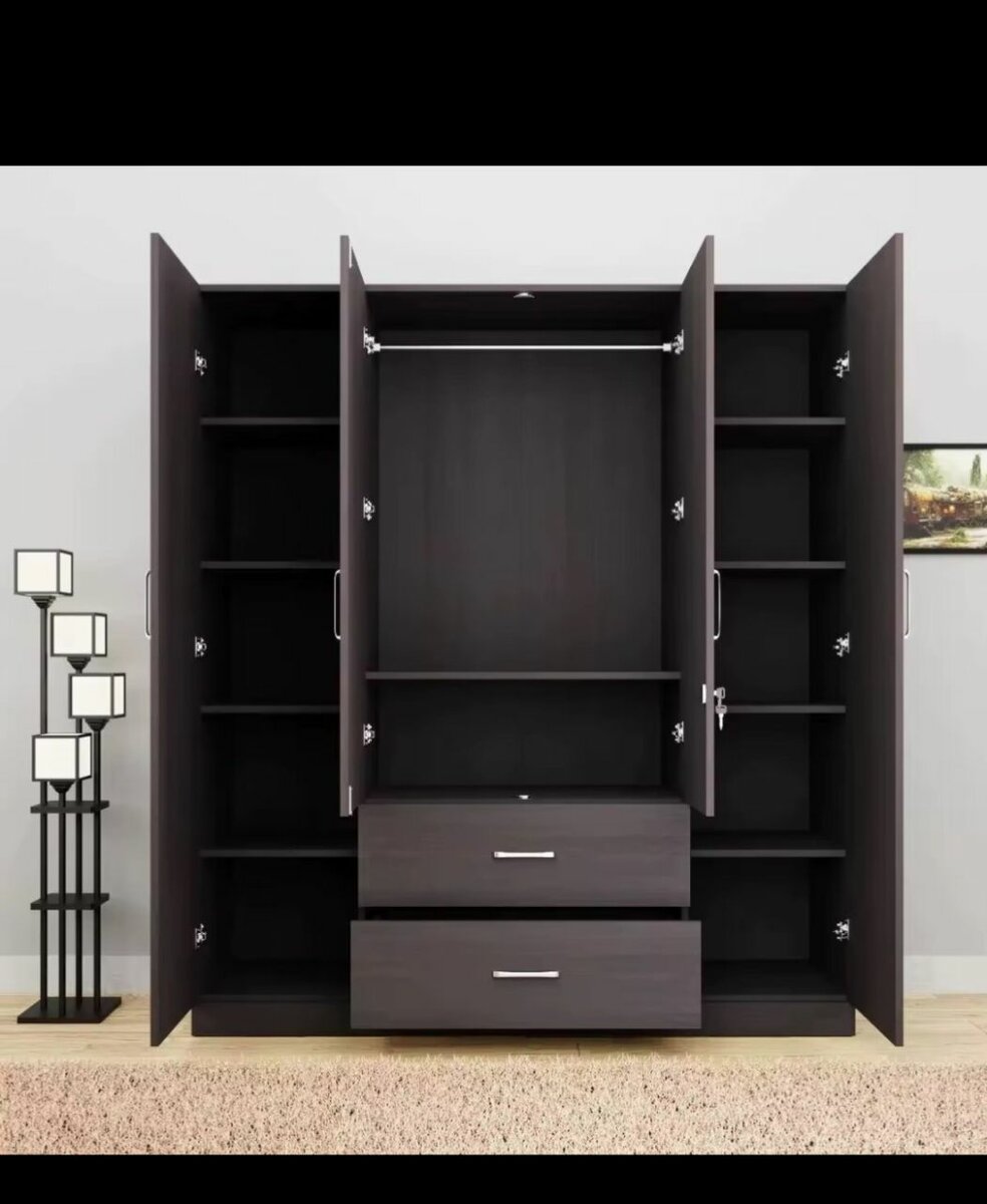 Armoire 3 portes avec tiroirs