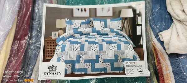 Ensemble de Lit en Coton 6 Pièces