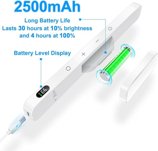 Rechargeable LED Light Bar, Touch & Remote Control