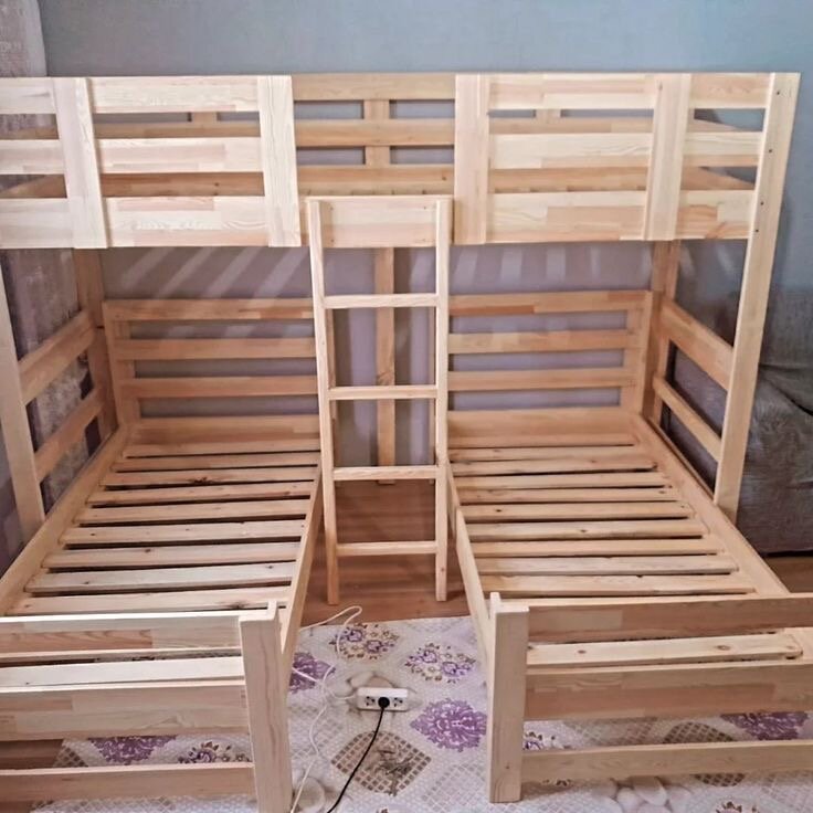 Lit superposé en bois moderne