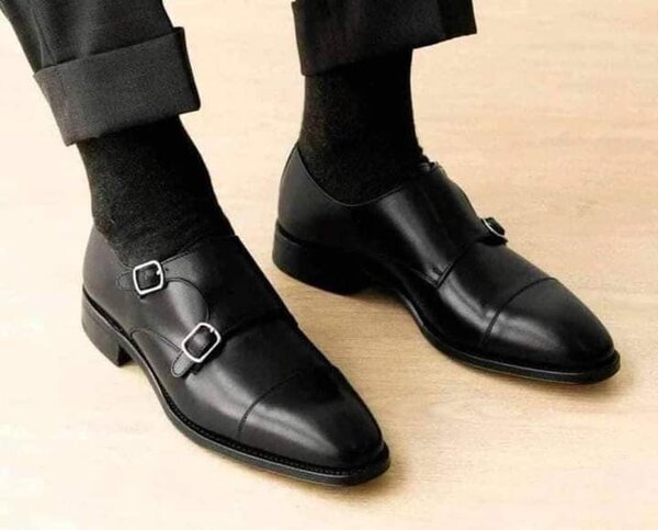 Chaussures homme double boucle