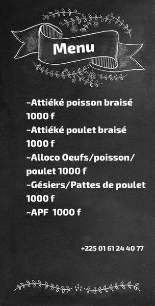 Assiette d'Attiéké Poulet Braisé