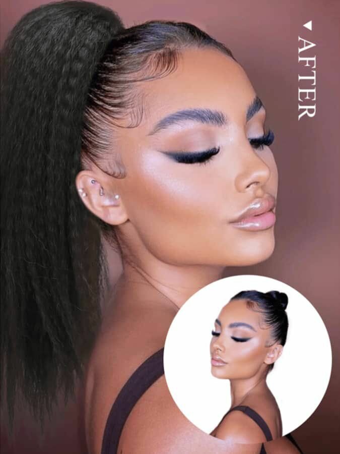 Postiche Kinky straight effet