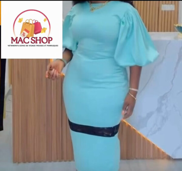 Robe élégante bleu ciel