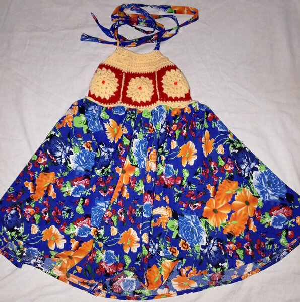 Robes fillettes laine-tissu