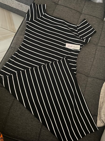 Robe chic à rayures