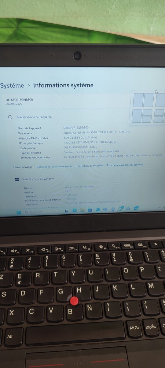 Ordinateur Lenovo core i5