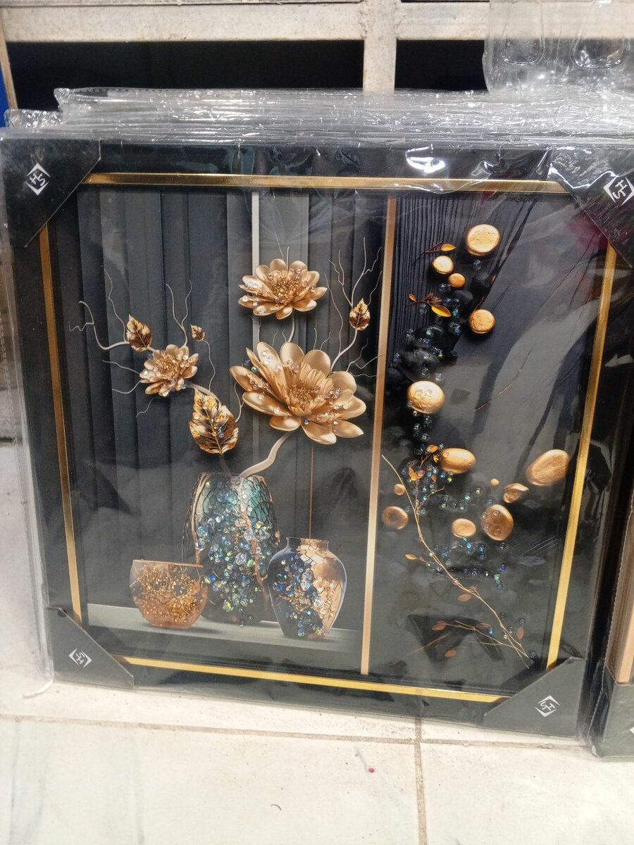 Cadre décoratif floral en 3D