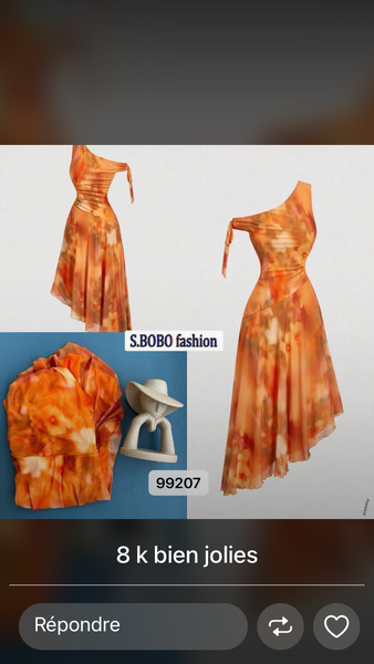 Robe asymétrique élégante