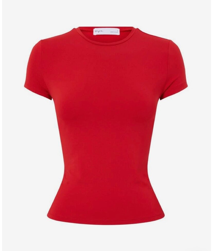 T-shirt rouge femme ajusté