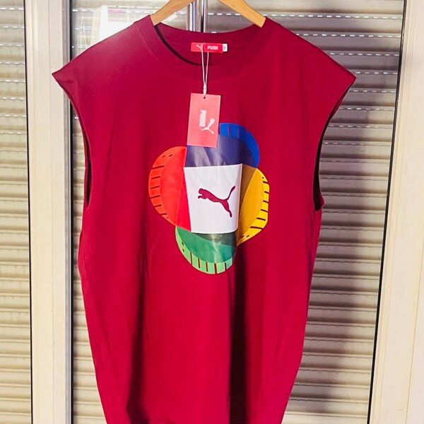 T-shirt homme Puma rouge sans manches