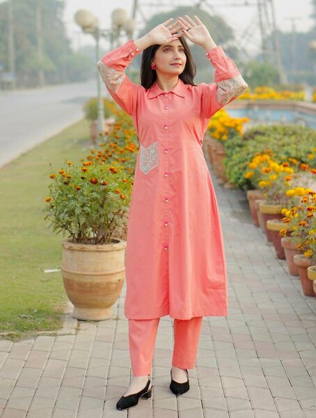 Peach 2 piece tonic set