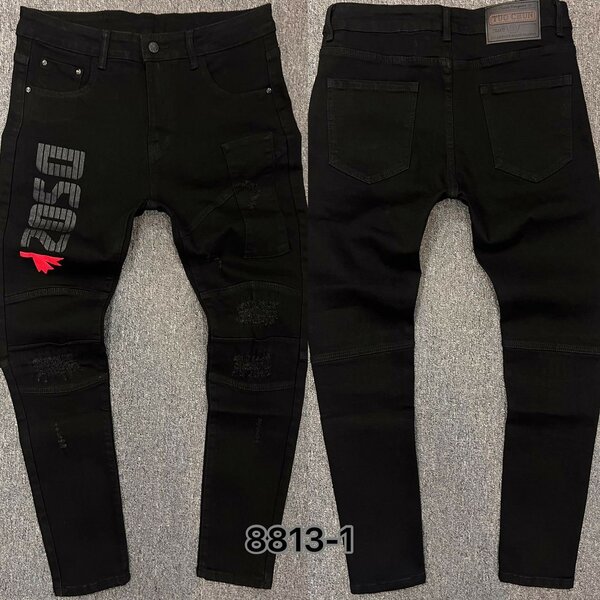 Jeans noirs pour hommes élégants