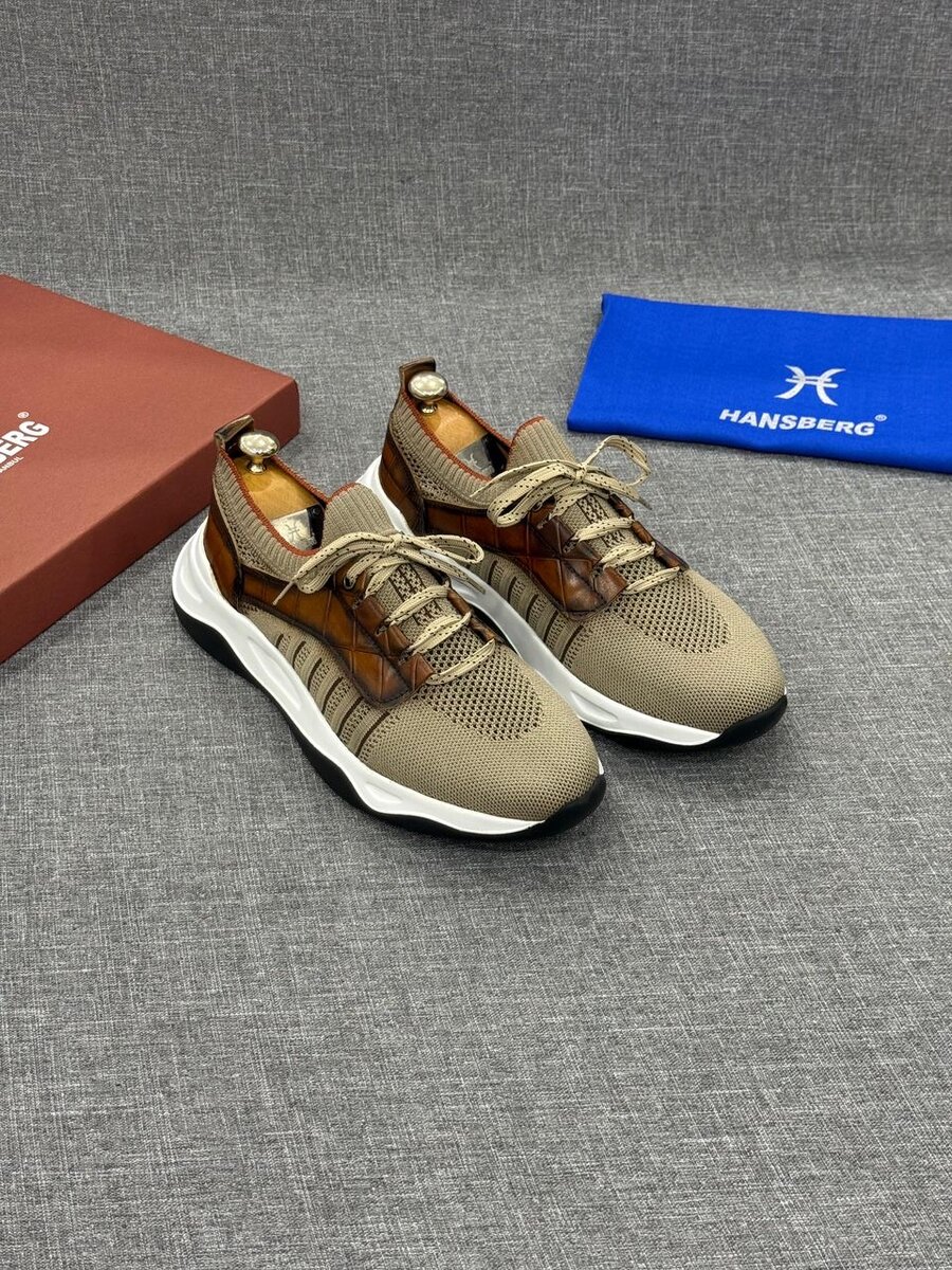 Baskets Homme cuir élégant