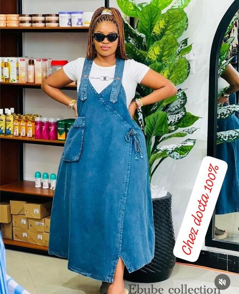 Robe en jean tendance femme