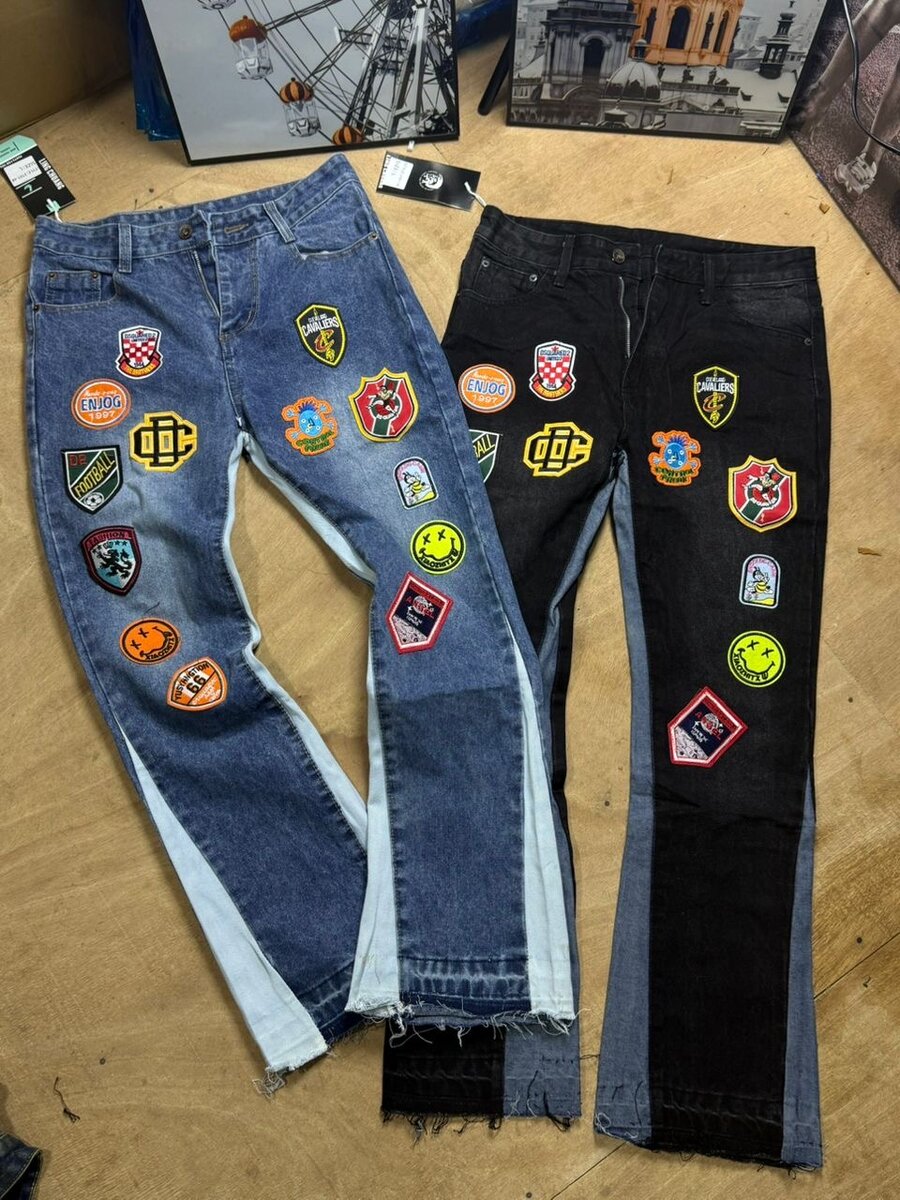 Jeans personnalisés avec patchs